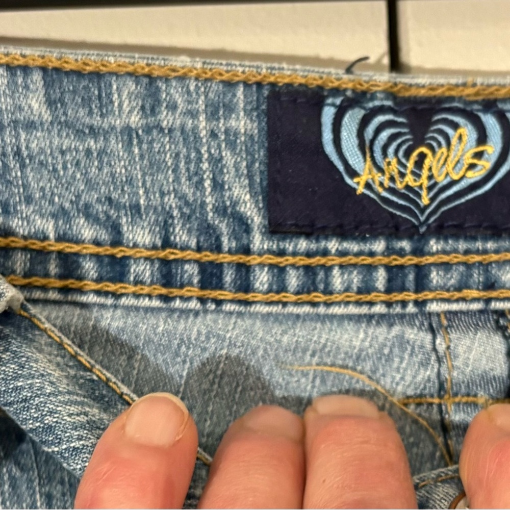 Angels Light Blue Denim Shorts - Picture 5 of 9